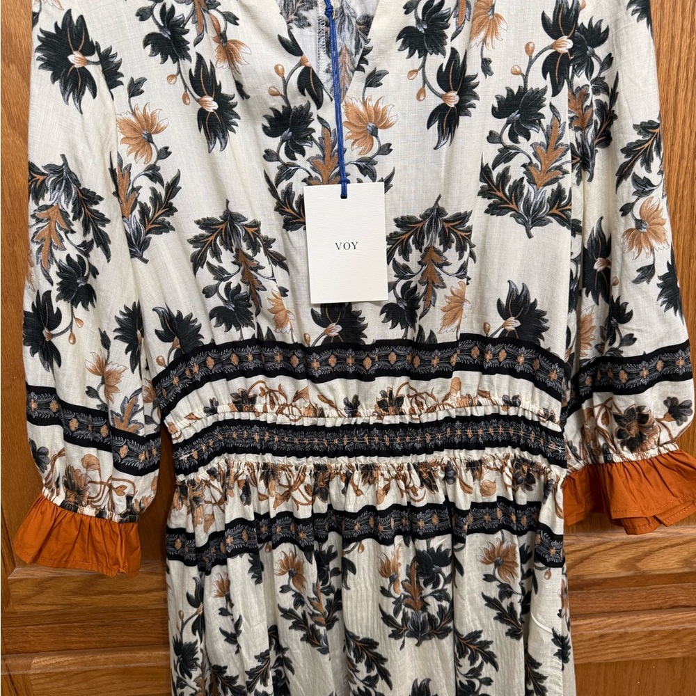 The Cynthia Ruffled Boarder Midi Dress - L - Picture 7 of 15